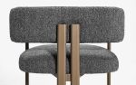 Sui Dining Chair With Static Painted Metal Leg | Chairs by LAGU. Item composed of fabric and metal in minimalism or modern style