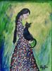 Diario de una reina | Oil And Acrylic Painting in Paintings by Elena Parau. Item composed of paper compatible with boho and country & farmhouse style