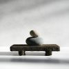 Large Shelf Riser in Textured Earthen Brown Concrete | Decorative Tray in Decorative Objects by Carolyn Powers Designs. Item composed of concrete in minimalism or contemporary style