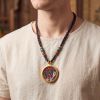 Blending the profound depths of ancient spirituality with co | Ornament in Decorative Objects by Dynasty Artisan. Item made of metal compatible with contemporary and eclectic & maximalism style