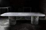 NAS Italian Arabescato Marble Dining Table | Tables by Aeterna Furniture. Item composed of marble