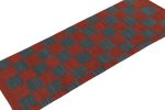 Vintage Persian Kilim Runner in Red & Blue Checkerboard | Area Rug in Rugs by Rug and Kilim