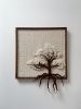 Woven wall art frame (Blossom Tree 004) | Tapestry in Wall Hangings by Elle Collins. Item made of oak wood with cotton works with minimalism & mid century modern style