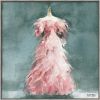 "Evening Dress with Pink Feathers" giclée canvas print | Paintings by Beverly Brown