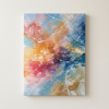 Celestial Fireworks - Colorful Abstract Canvas Artwork | Prints in Paintings by Alpenglow Workshop. Item composed of canvas in contemporary or modern style