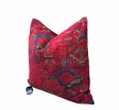 Authentic Turkish Kilim Pillow Cover | Burgundy Boho Pillow | Pillows by SewLaCo. Item composed of cotton compatible with boho style