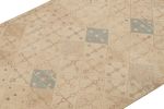 Vintage Zeki Müren Rug in Beige, Blue and Pink Geometric | Area Rug in Rugs by Rug and Kilim