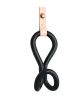 Ceramic, Leather & Brass Infinity Wall Hook - Black | Hardware by Alissa Goss Ceramics & Pottery. Item made of brass with ceramic works with boho & minimalism style