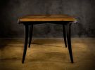 Uccello Argentine Rosewood Sabre-Leg Writing Table | Desk in Tables by Costantini Design. Item made of wood & metal