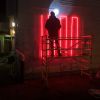 Interactive Neon Mural #6 | Murals by Spidertag. Item made of synthetic