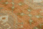 Vintage Turkish Rug in Pink and Cream with Floral Medallions | Area Rug in Rugs by Rug and Kilim