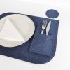 Felt placemat, coaster and cutlery holder set "bon appetit" | Tableware by DecoMundo Home. Item made of synthetic works with minimalism & contemporary style