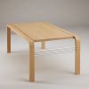 CURVEiture Wood Coffee Table II | Tables by Carol Jackson Furniture. Item composed of wood and aluminum in minimalism or contemporary style