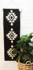 Wall Hanging – Black & Ivory Geometric Tapestry | Wall Hangings by Mumo Toronto. Item composed of cotton compatible with boho and contemporary style