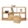 Zuma Para solid wood low open bookcase | Shelving in Storage by Modwerks Furniture Design LLC. Item made of wood compatible with minimalism and contemporary style