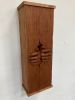 Whimsical Whiskey Cabinet in Figured Cherry and exotic woods | Storage by Wooden Imagination. Item made of wood works with contemporary & coastal style