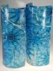 Turquoise Rondel Wall Sconces | Sconces by Rick Strini. STRINI ART GLASS. Item composed of glass