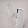 Elara" Flower vase in White Carrara and Green Alpi marble | Vases & Vessels by Carcino Design. Item composed of marble in minimalism or contemporary style