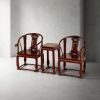 Legacy Royal Ming Style Imperial Horseshoe Armchair Trio Set | Chairs by Dynasty Artisan. Item composed of wood in contemporary or eclectic & maximalism style