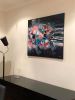 Hibiscus Burst | Oil And Acrylic Painting in Paintings by Judy Century Art. Item made of synthetic