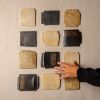 Organic Modern Ceramic Wall Art Set of 12 - Modern Neutrals | Sculptures by Clare and Romy Studio. Item made of ceramic works with boho & minimalism style