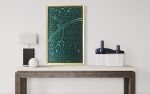 Gold Framed Green Chalk Board Wall Art | Oil And Acrylic Painting in Paintings by NAMYOONSOOART. Item composed of synthetic