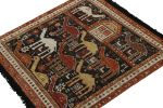 Rug & Kilim’s Tribal rug in Black with Red, Gold-Brown | Area Rug in Rugs by Rug and Kilim