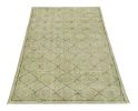 Vintage Zeki Müren Runner in Sage Green with Geometric | Area Rug in Rugs by Rug and Kilim