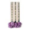 baoule pom pom throw cream stripe/lilac poms | Blanket in Linens & Bedding by Charlie Sprout. Item composed of fabric