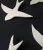 Set of 5 Swallows in Flight White Porcelain | Art & Wall Decor by Elizabeth Prince Ceramics
