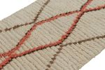 Vintage Azilal Moroccan runner in Beige with Red-Brown | Area Rug in Rugs by Rug and Kilim