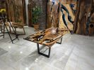 Custom Ultra Clear Epoxy Table, In Stock, Christmas Table | Dining Table in Tables by Gül Natural Furniture. Item made of wood with bronze works with contemporary & country & farmhouse style