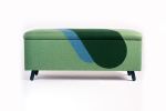 Tamara fully upholstered storage ottoman | Benches & Ottomans by Sadie Dorchester. Item made of fabric