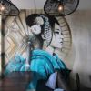 Geisha with Granite | Murals by Set It Off Murals | Yama Yama Japanese Kitchen in Rowville. Item composed of synthetic