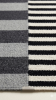 Handwoven Wool Modern Stair Runner Grey/Black/White Rug | Runner Rug in Rugs by Evergreen Carpets. Item composed of wool in boho or minimalism style