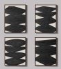 "Affirmations - Set of 4" Black I Affirmations Collection | Oil And Acrylic Painting in Paintings by ART + ALCHEMY By Nicolette Atelier. Item composed of wood and canvas in boho or minimalism style