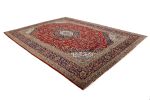 Vintage Red Traditional 10' x 13' Kashan Persian Rug | Area Rug in Rugs by Magic Rugs. Item composed of wool in traditional style