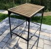 Outdoor Stool | Patio Stool | Chairs by TRH Furniture. Item made of oak wood with brass