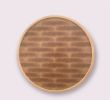 Red Oak End Grain Mosaic in a round steam bent oak frame | Art & Wall Decor by SHKHenson. Item made of oak wood