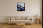 Le bleu des pages | Oil And Acrylic Painting in Paintings by Sophie DUMONT.. Item made of wood with canvas works with minimalism & contemporary style