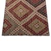 Vintage Mid-Century Geometric Red Blue and Green Wool Kilim | Area Rug in Rugs by Rug and Kilim