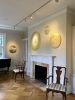 Annunciation | Oil And Acrylic Painting in Paintings by Karen Fitzgerald / FitzgeraldArt | Reeves-Reed Arboretum in Summit. Item made of canvas with metal works with contemporary & asian style