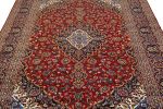 Vintage Red Traditional 10' x 13' 5" Kashan Ghotbi Persian R | Area Rug in Rugs by Magic Rugs. Item composed of wool compatible with traditional style