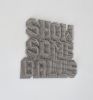 “SHOWSOMEBALLS”  Wall mounted heavy metal sculpture. | Sculptures by JAN PAUL. Item made of steel with synthetic