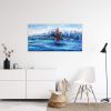 San Francisco Across The Bay | Oil And Acrylic Painting in Paintings by Lisa Elley ART. Item composed of canvas & synthetic