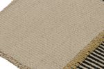 Rug & Kilim’s Contemporary Runner Kilim, In Black And Beige | Area Rug in Rugs by Rug and Kilim