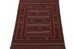 Vintage Baluch Kilim Rug in Red with Stripes and Tribal | Area Rug in Rugs by Rug and Kilim