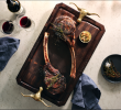 The Entertainer | Serving Board in Serveware by Gavin May. Item made of walnut with brass