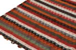 Vintage Shiraz Persian Kilim rug in Polychromatic Stripes | Area Rug in Rugs by Rug and Kilim