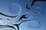 Sky Swirl 00195 A | Prints in Paintings by Petra Trimmel. Item made of canvas with metal